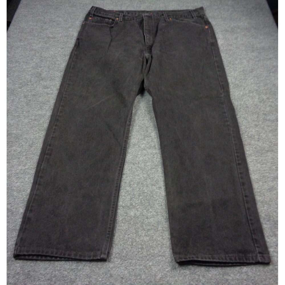 Vintage 90s Levi's 554 Denim Black Jeans Size 38x30 Made In USA Straight Leg